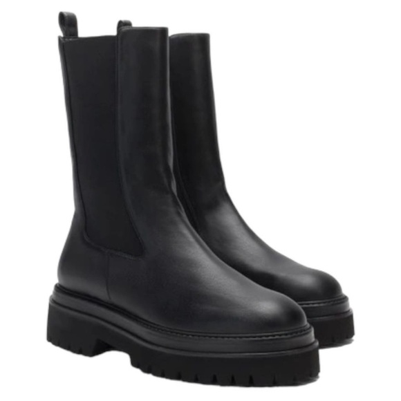 NWOT Good American Chelsea Combat Boots Sz 7.5 | Good American Black Combat Boot - Picture 3 of 10